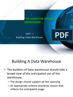 Department of Computer Science & Engineering: Unit - I Building A Data Warehouse