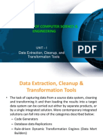 Data Extraction Cleanup and Transformation Tools