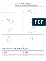 Ejercicios de Clasificar Triángulos 1