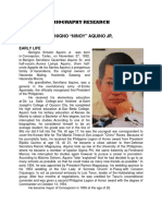 Biography Research Benigno "Ninoy" Aquino JR.: Early Life