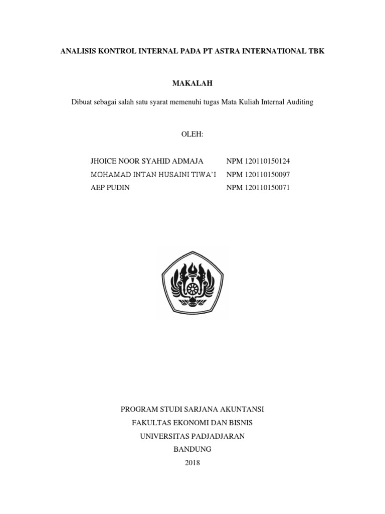 Analisis Kontrol Internal Astra Tbk | PDF | Bisnis