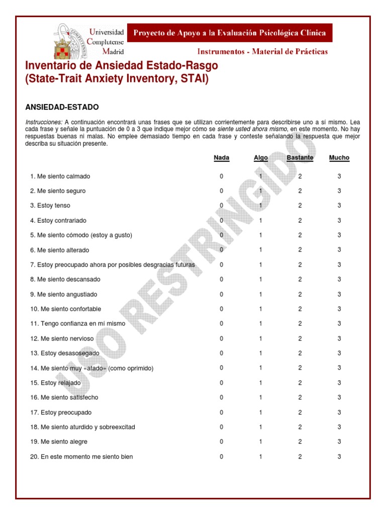 Stai PDF | PDF | Sicología