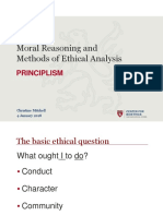 Moral Reasoning and Methods of Ethical Analysis: Principlism