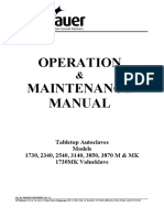 Tuttnauer 3870M Operators Manual PDF