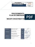 MACEP CW2227908 P HSE 009 Plan de Emergencia