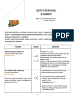 Calcul D Un Transformateur de Modulation PDF