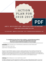 Action Plan For 2 0 1 8 - 2 0 1 9: Arts Integration Innovation Academy