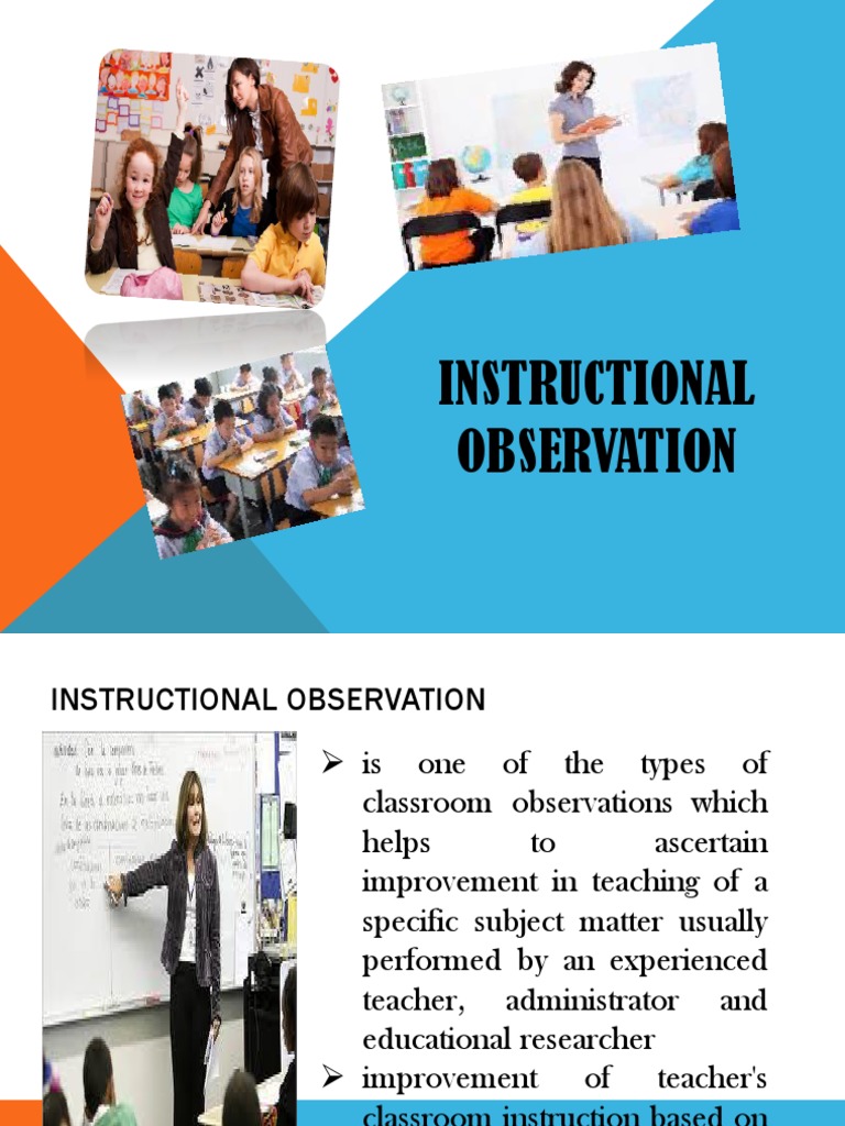 Instructional Observation Presentation | PDF | Learning | Experiential ...