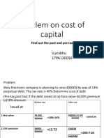 FM 2-1 Cost of Capital Problem