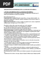 Tema 06 Técnicas de Preparación a La Exploración Médica