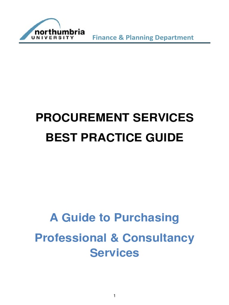 Best Procurement Practices | PDF | Consultant | Procurement