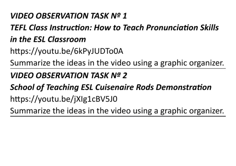 Video Observation Task Met 5 | PDF