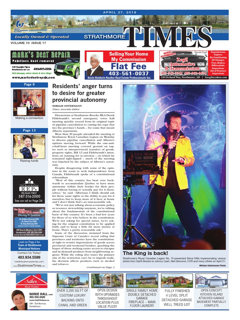 April 27, 2018 Strathmore Times | PDF | Alberta | Flood