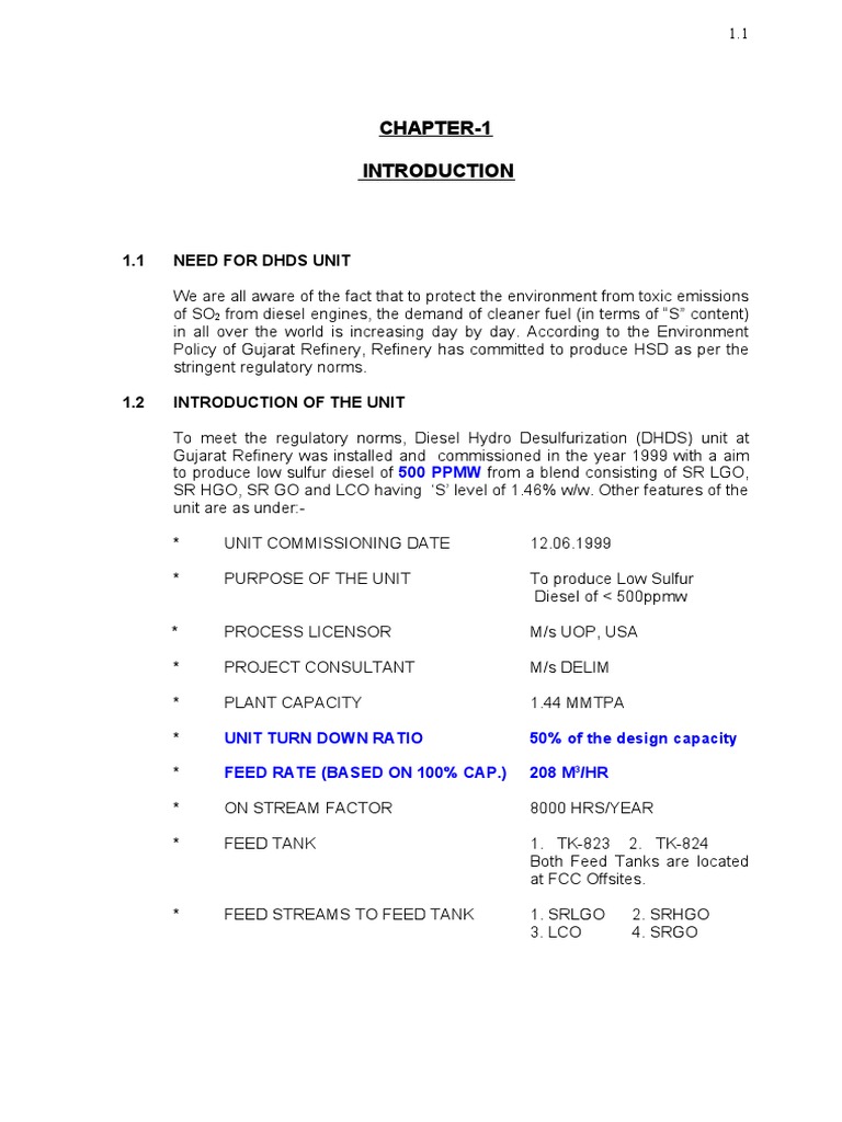 Overview of DHDS Unit in Refinery | PDF | Gases | Chemical Substances