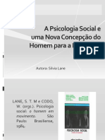 Nova Concepção de Homem Para a Psicologia