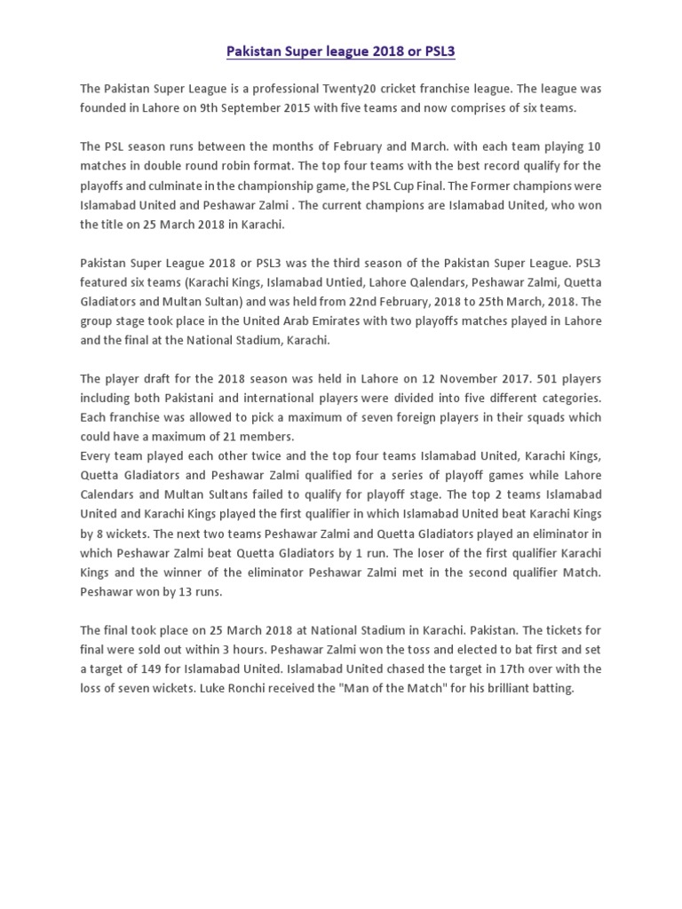 Essay on psl 2018 in english 07 image