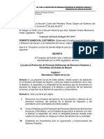 Ley para La Protección de Personas Defensoras de Derechos Humanos y Periodistas Del Estado de Nayarit