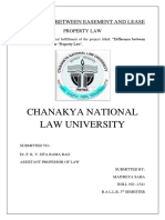 Chanakya National Law University: Difference Between Easement and Lease