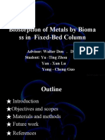 Biosorption of Metals by Bioma Ss in Fixed-Bed Column