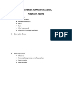 Pauta de Evaluación Terapia Ocupacional