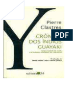 CLASTRES, Pierre. Crônica Dos Índios Guayaki