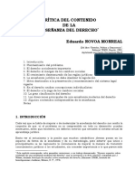 Critica de la enseñanza del derecho y la necesidad de actualizar su contenido