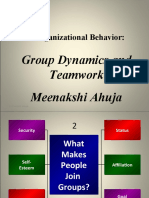1 Organizational Behavior:: Group Dynamics and Teamwork Meenakshi Ahuja