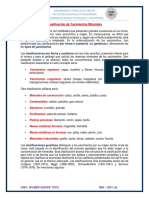 Clasificación de Yacimientos Minerales