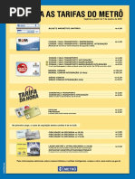 Tarifas Janeiro 2018