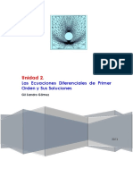 Unidad 2. Las Ecuaciones Diferenciales de Primer Orden y Sus Soluciones