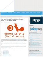 Después de Instalar Ubuntu 16.04.3 Lts Xenial Xeruss