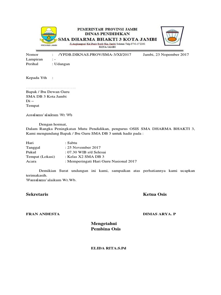 Download 62+ Contoh Surat Hari Guru Terbaru Gratis