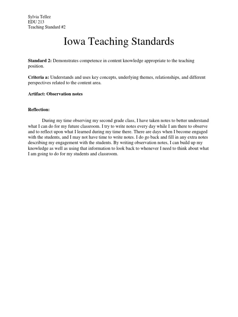 Iowa Teaching Standards 2 | PDF