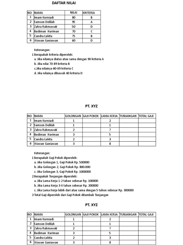 Latihan If Majemuk Bertingkat | PDF