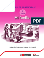 Mi Familia. II Ciclo. Aulas de 3 Años de Educación Inicial