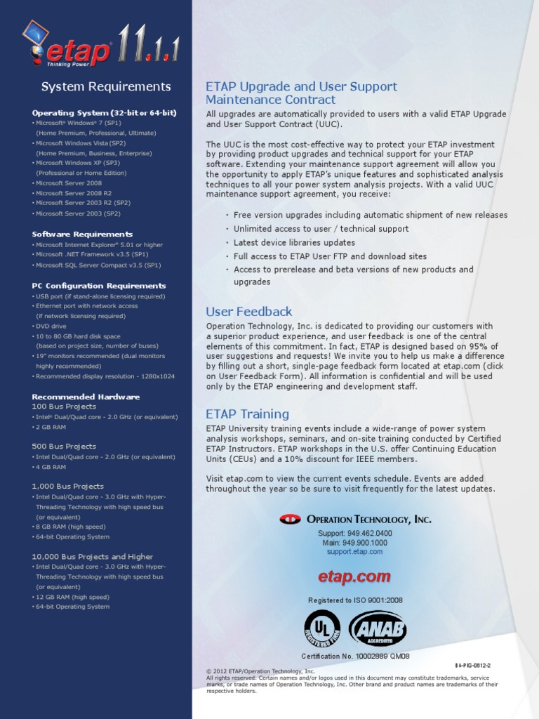 ETAP 11.1.1 Install Guide Release | PDF | Windows Server 2003 ...