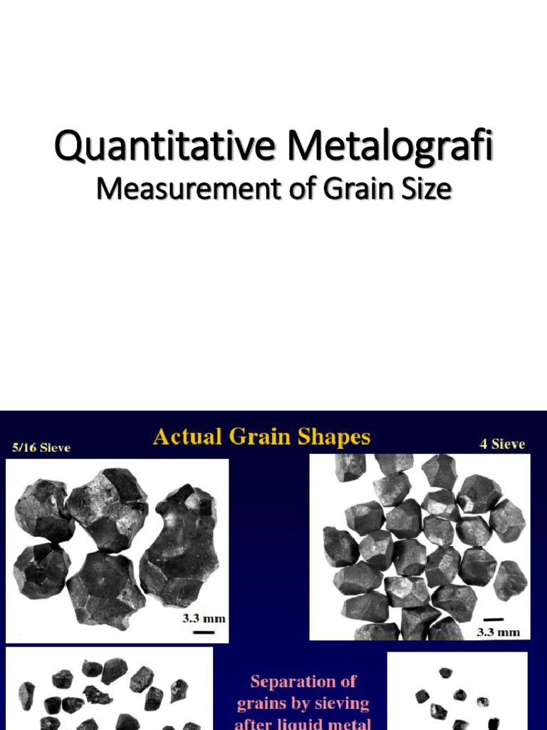 Quantitative Metalografi Grain Size | PDF