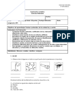 Prueba Ciencias Naturales Lista Luz y Sonido