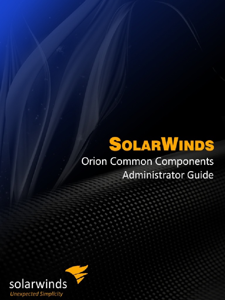 SolarWindsOrionAdminGuide PDF | PDF | Computer Network | World Wide Web