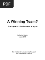 A winning team? The impacts of volunteers in sport