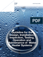 Guideline For The Design Installation Inspection Testing Operation and Maintenance of Water Heater Systems