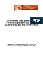 Environmental Strategies To Increase Human Resilience To Climate Change: Lessons For Eastern and Northern Africa