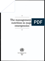 The Management of Nutrition in Major Emergencies 2000