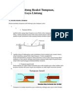 Cara Menghitung Reaksi Tumpuan