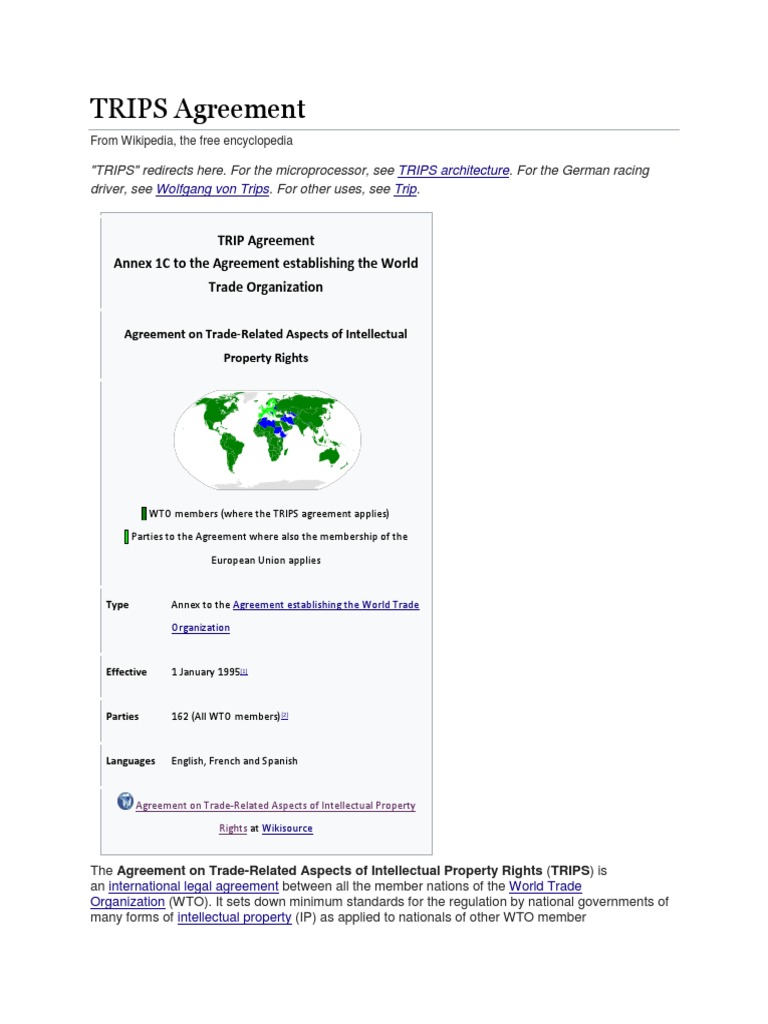 trips agreement member countries