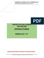 Especificaciones Técnicas Estructuras - Pab e