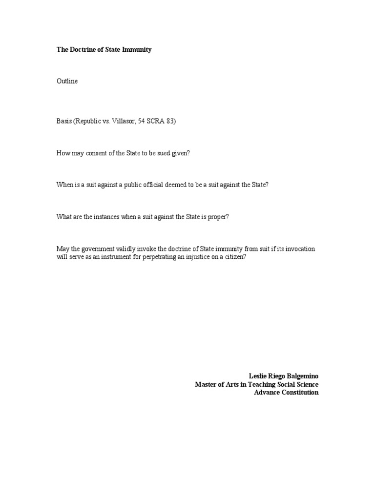 Immunity From Suits | PDF | Sovereign Immunity | Lawsuit