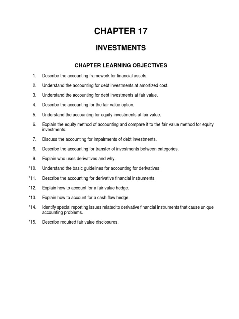 Accounting for Investments and Fair Value | PDF | Historical Cost ...
