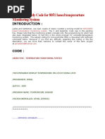 C and Assembly Code For 8051 Based Temperarture Monitoring System