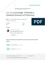 On Territorology Towards A General Science of Terr